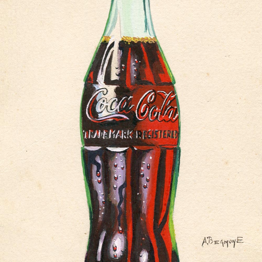Diseño realizado por Ángel Beamonte para Coca-Cola durante su etapa en JWT en Australia, año 1968.